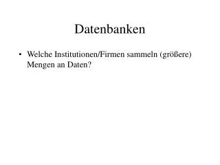 datenbanken
