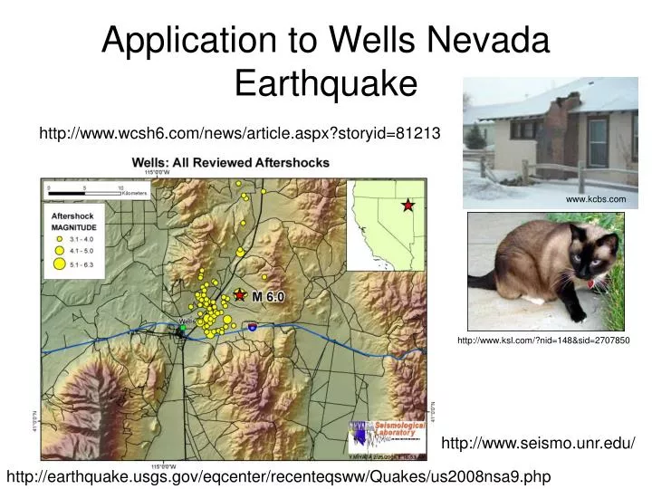 application to wells nevada earthquake