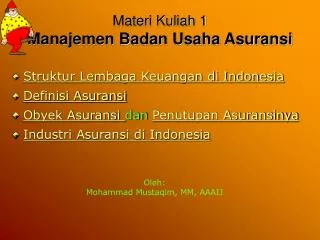 materi kuliah 1 manajemen badan usaha asuransi