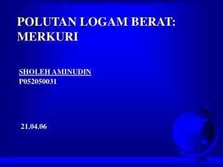 polutan logam berat merkuri