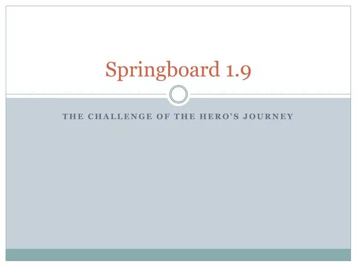 springboard 1 9