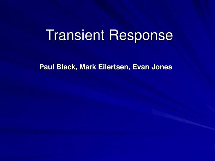 transient response