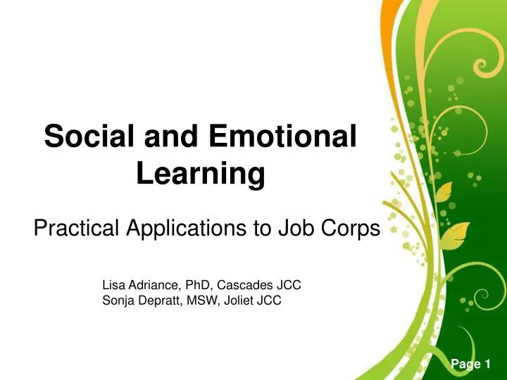 social and emotional learning