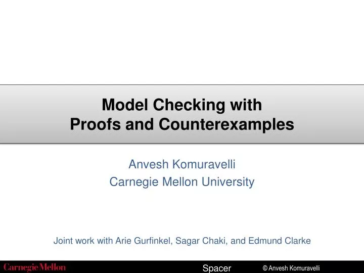 model checking with proofs and counterexamples