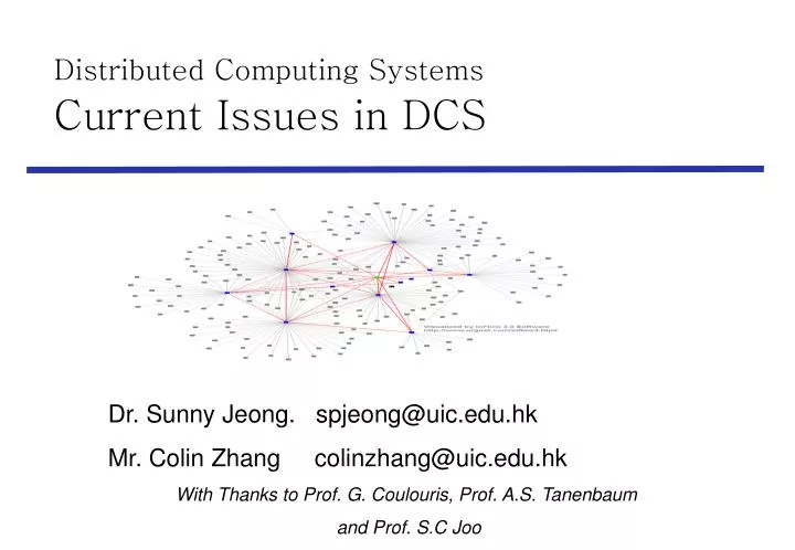 distributed computing systems current issues in dcs