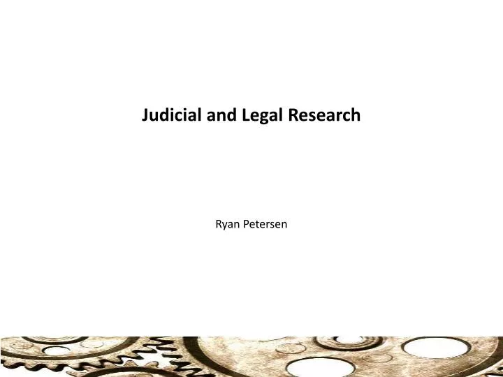 judicial and legal research