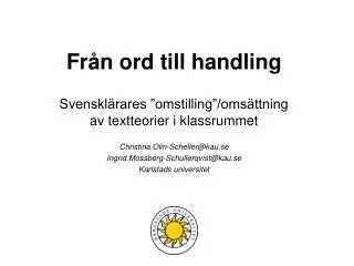 fr n ord till handling