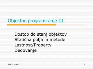 objektno programiranje iii