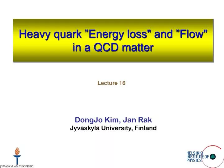 heavy quark energy loss and flow in a qcd matter