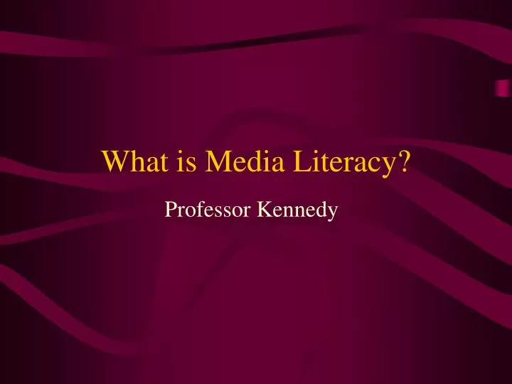 what is media literacy