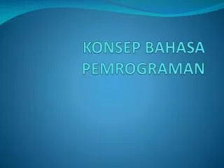 konsep bahasa pemrograman