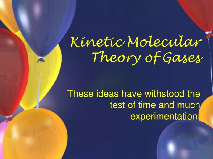 kinetic molecular theory of gases