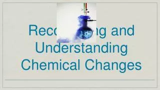 Recognizing and Understanding Chemical Changes