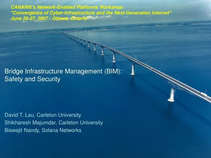 bridge infrastructure management bim safety and security