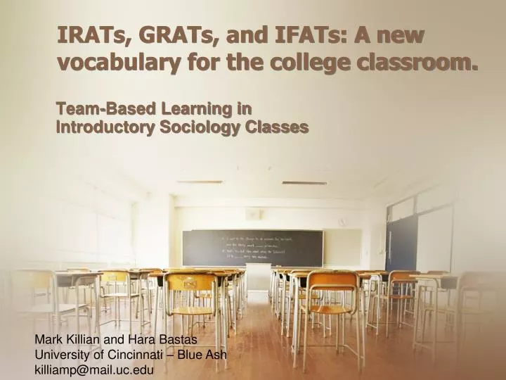 irats grats and ifats a new vocabulary for the college classroom