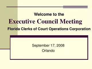 Executive Council Meeting