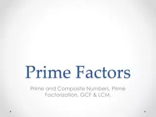 Prime Factors