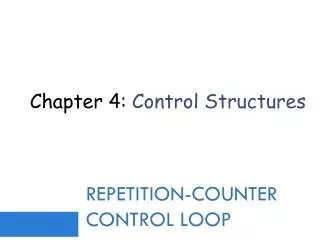 Repetition-Counter control Loop
