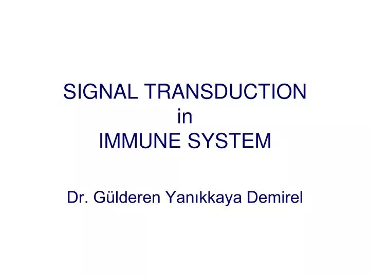 signal transduction in immune system