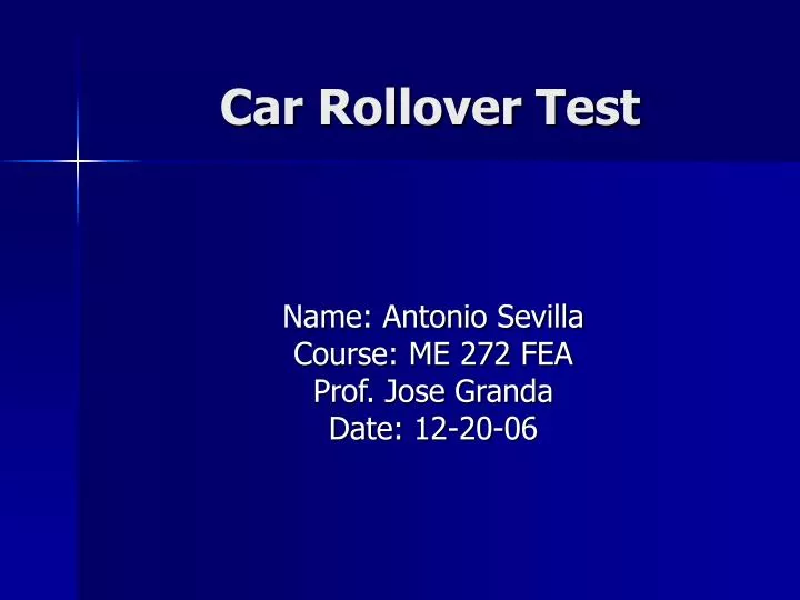 car rollover test