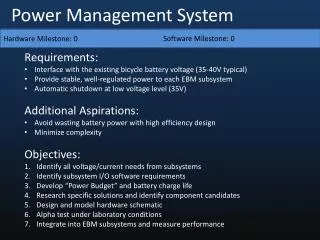 Power Management System