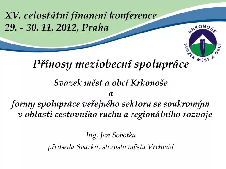 xv celost tn finan n konference 29 30 11 2012 praha