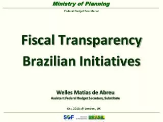 Fiscal Transparency Brazilian Initiatives