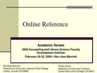 Online Reference
