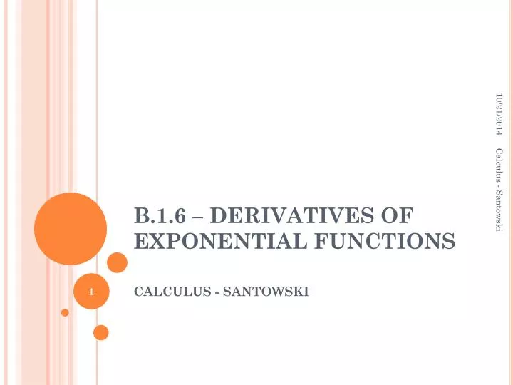 b 1 6 derivatives of exponential functions