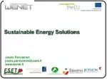 Sustainable Energy Solutions - slide 1