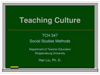 Teaching Culture