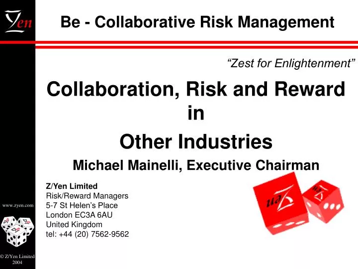 be collaborative risk management