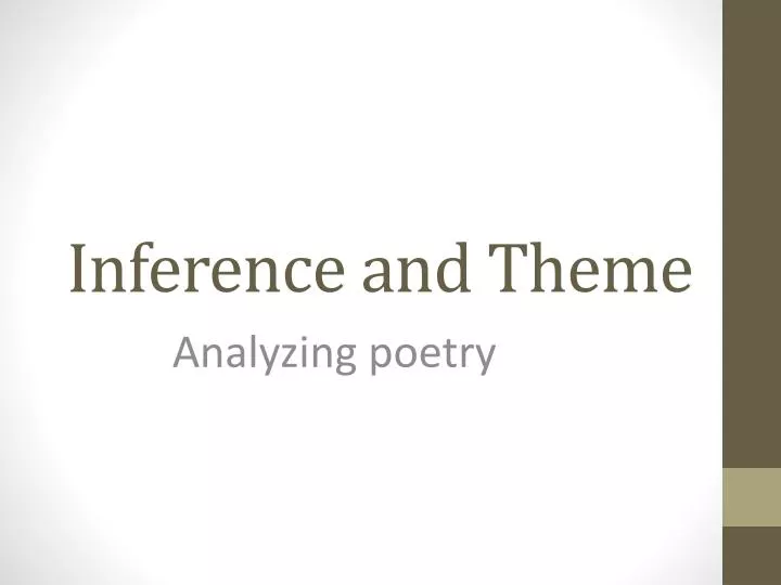 inference and theme