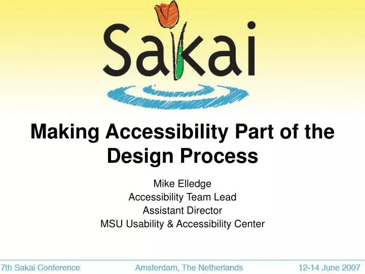 making accessibility part of the design process