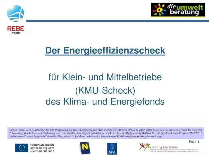 der energieeffizienzscheck f r klein und mittelbetriebe kmu scheck des klima und energiefonds