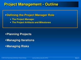Project Management - Outline