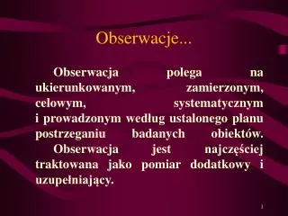 obserwacje