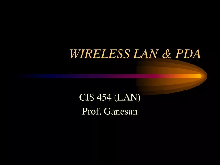 wireless lan pda