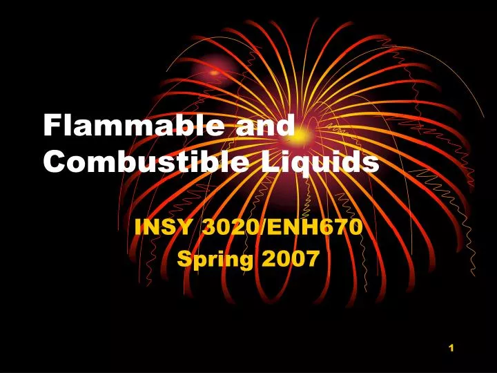 flammable and combustible liquids