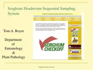 Sorghum Headworm Sequential Sampling System