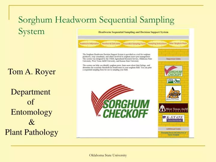 sorghum headworm sequential sampling system