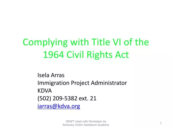 language access complying with title vi of the 1964 civil rights act