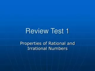 Review Test 1