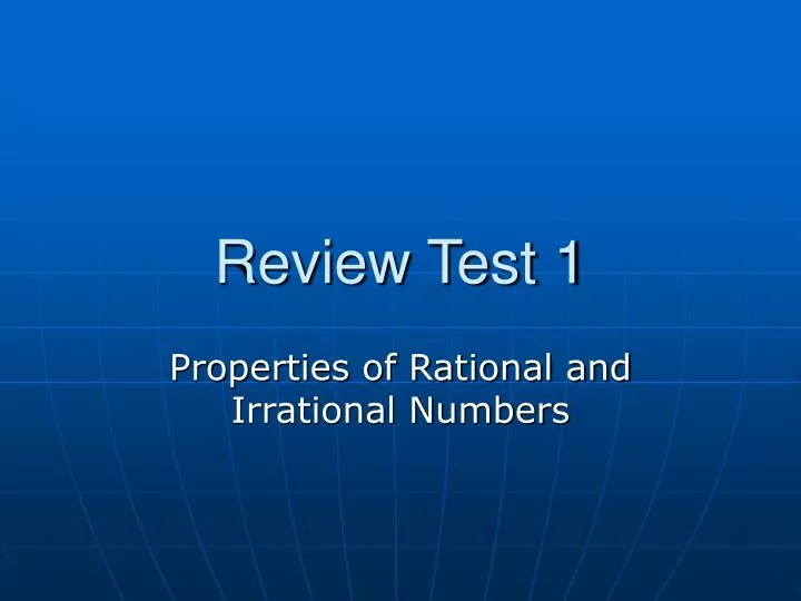 review test 1