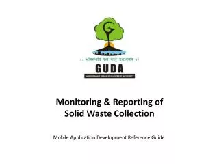 Monitoring &amp; Reporting of Solid Waste Collection