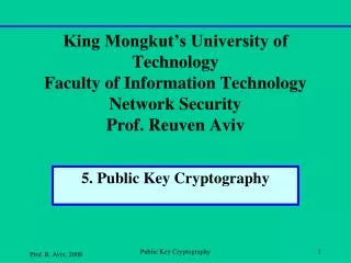 5. Public Key Cryptography