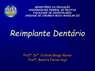 reimplante dent rio