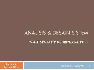 analisis desain sistem
