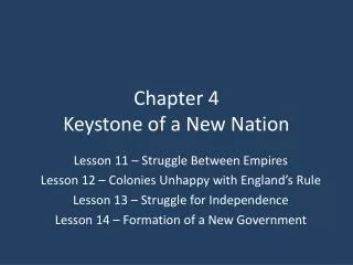 Chapter 4 Keystone of a New Nation