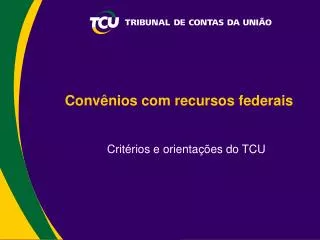 conv nios com recursos federais